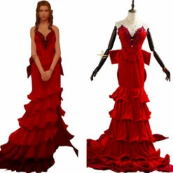 Final Fantasy VII Remake FF7 Aerith Aeris Gainsborough Robe Rouge Cosplay Costume