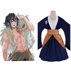 Demon Slayer: Kimetsu No Yaiba Hashibira Inosuke Femme Cosplay Costume