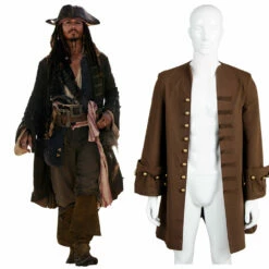 Pirates Des Caraïbes Jack Sparrow Veste Cosplay Costume Ver.2