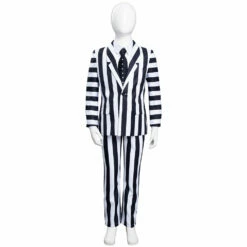 Film Enfant Beetlejuice Adam Rayures Cosplay Costume Halloween -NEWCOSSKY Soldes 11000379 1
