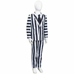 Film Enfant Beetlejuice Adam Rayures Cosplay Costume Halloween -NEWCOSSKY Soldes 11000379 4