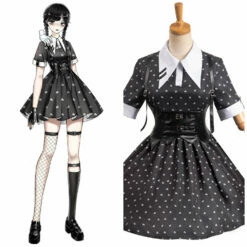 Adulte Wednesday Addams Lolita Robe Design Original Carnaval