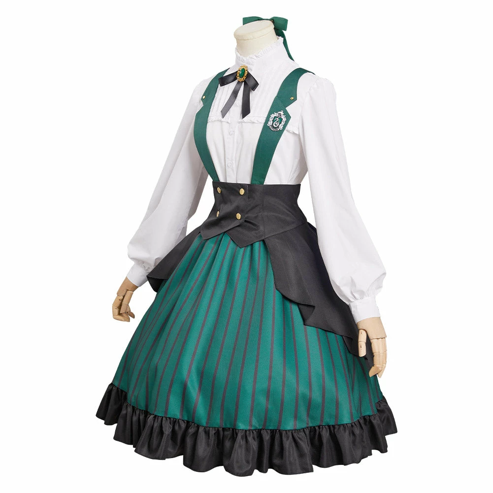Harry Potter Slytherin Role Lolita Tenue Décontractée Uniforme Cosplay Costume 7 Harry Potter Slytherin Role Lolita Tenue Décontractée Uniforme Cosplay Costume – Image 5