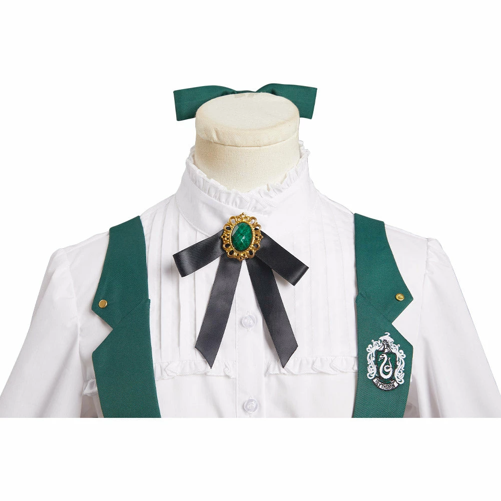 Harry Potter Slytherin Role Lolita Tenue Décontractée Uniforme Cosplay Costume 9 Harry Potter Slytherin Role Lolita Tenue Décontractée Uniforme Cosplay Costume – Image 7