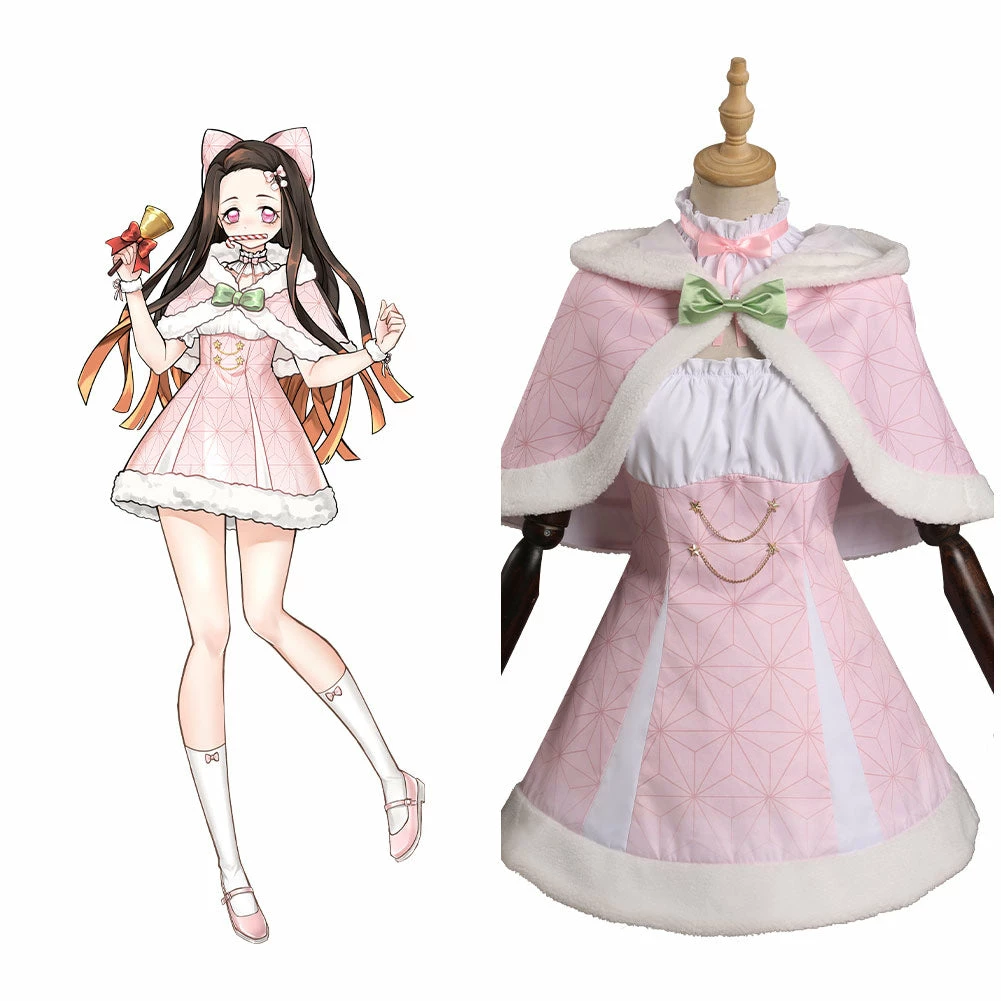 Adulte Demon Slayer Noël Kimetsu No Yaiba Noël Kamado Nezuko Christmas Robe Cosplay Costume Design Original Carnaval -Cossky 3 Adulte Demon Slayer Noël Kimetsu No Yaiba Noël Kamado Nezuko Christmas Robe Cosplay Costume Design Original Carnaval -Cossky