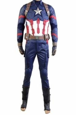 Captain America 3: Civil War Captain Steve Rogers Uniforme Cosplay Costume