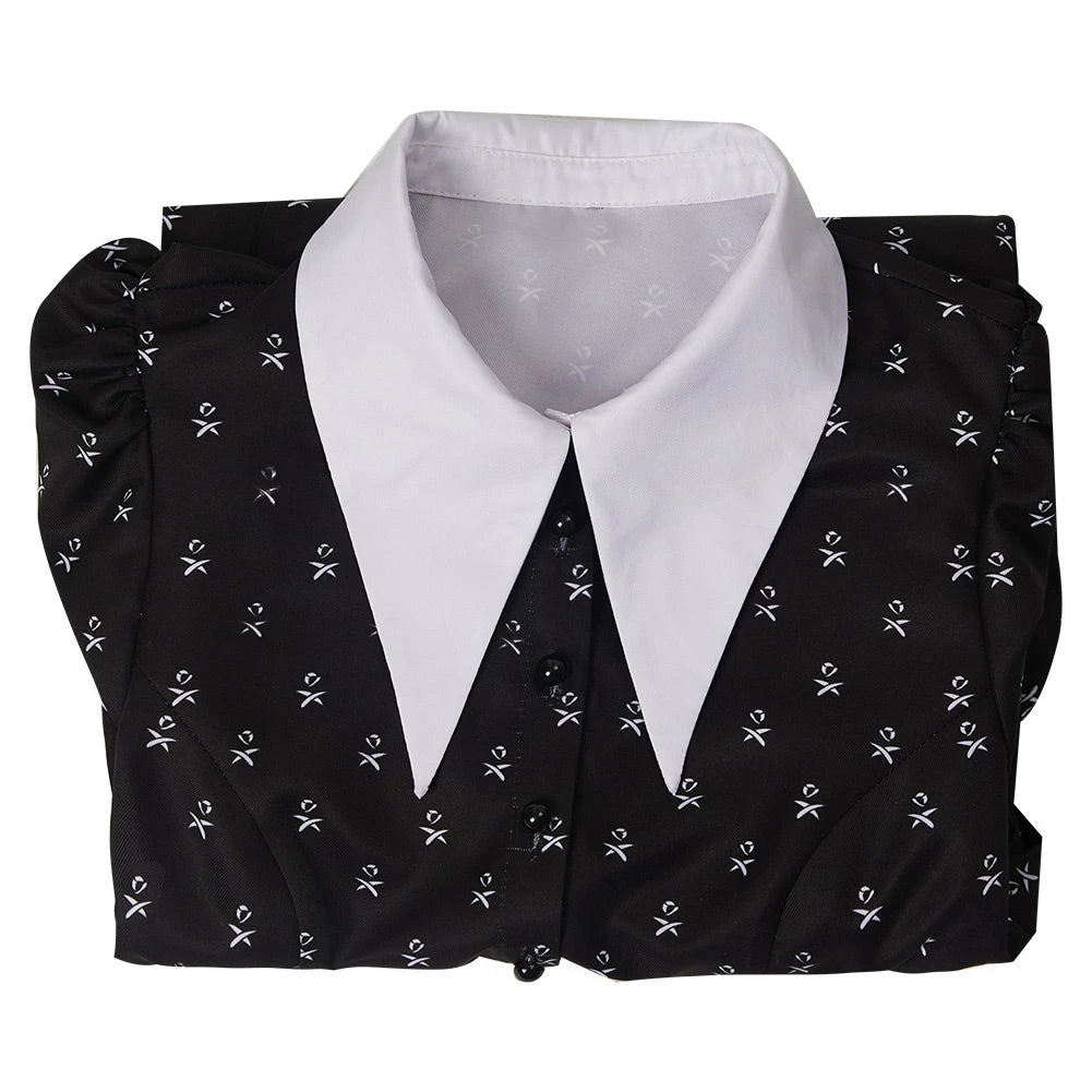 2022 TV Wednesday Enfant & Femme Mercredi Addams Cosplay Costume 11 2022 TV Wednesday Enfant & Femme Mercredi Addams Cosplay Costume – Image 9