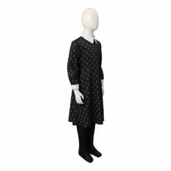 TV Enfant Wednesday Addams Robe Cosplay Costume Halloween Carnival -NEWCOSSKY Soldes 11009818 4