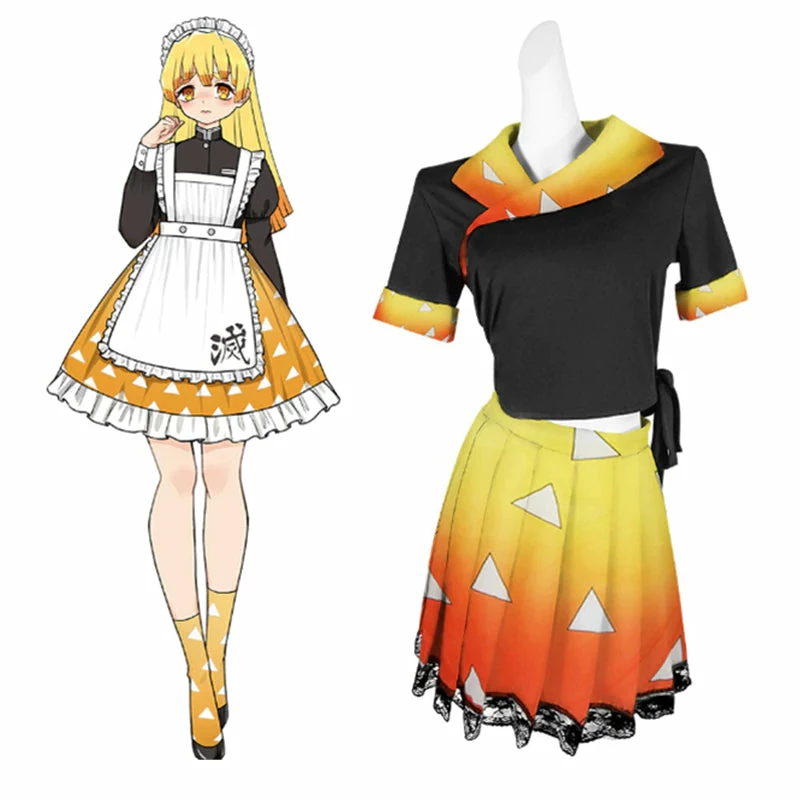 Demon Slayer Kimetsu No Yaiba Agatsuma Zenitsu JK Uniforme Cosplay Costume 3 Demon Slayer Kimetsu No Yaiba Agatsuma Zenitsu JK Uniforme Cosplay Costume