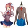 Galgame Doki Doki Literature Club Sayori Natsuki Yuri Monika Girls School Uniform Cosplay Costume -NEWCOSSKY Soldes 12001468 cosplaystyle2014