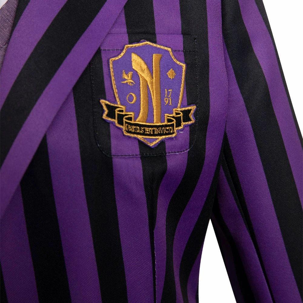Enfant Wednesday Addams Enid Violet Uniforme Scolaire Cosplay Costume Carnaval 11 Enfant Wednesday Addams Enid Violet Uniforme Scolaire Cosplay Costume Carnaval – Image 9
