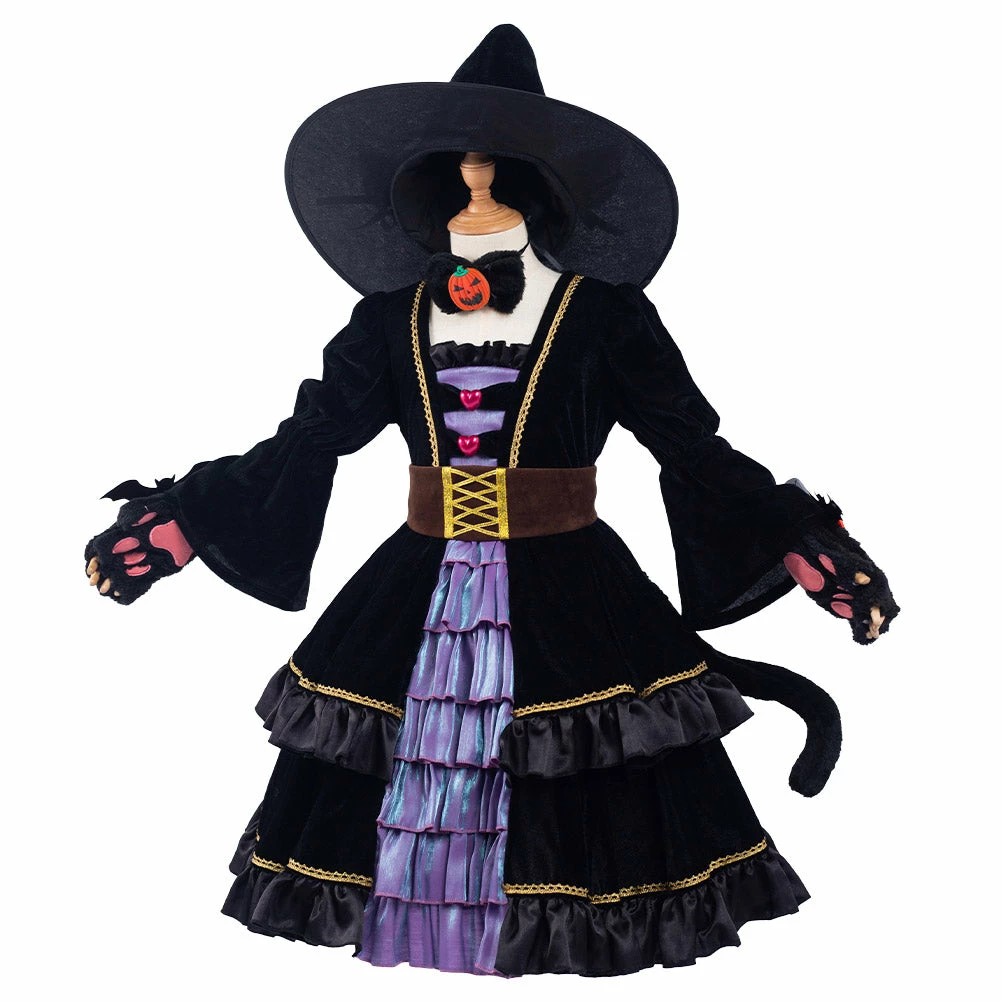 Sorcière Chat Enfant Cosplay Costume Halloween 5 Sorcière Chat Enfant Cosplay Costume Halloween – Image 3