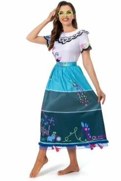 2021 Film Encanto Mirabel Adulte & Enfant Robe Cosplay Costume