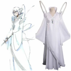 Bleach Kuchiki Rukia Japanese Kimono Uniform Blanc Carnaval
