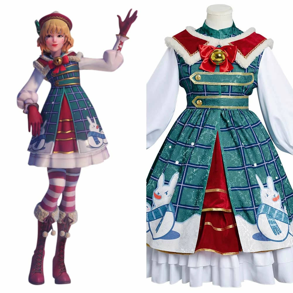 Overwatch DVA Traîneau Du Pays Des Merveilles Cosplay Costume 3 Overwatch DVA Traîneau Du Pays Des Merveilles Cosplay Costume