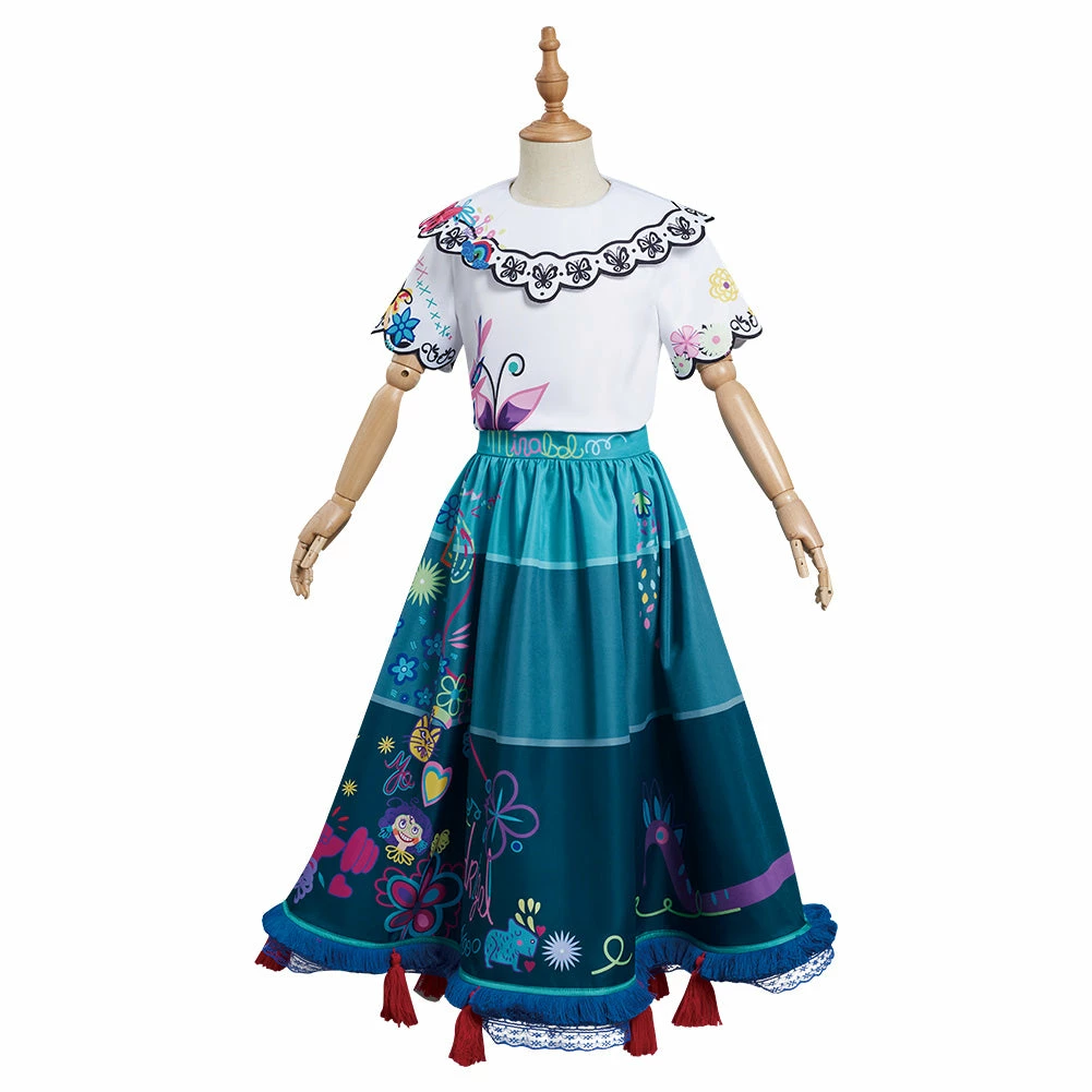 2021 Film Encanto Enfant Mirabel Robe Cosplay Costume 7 2021 Film Encanto Enfant Mirabel Robe Cosplay Costume – Image 5