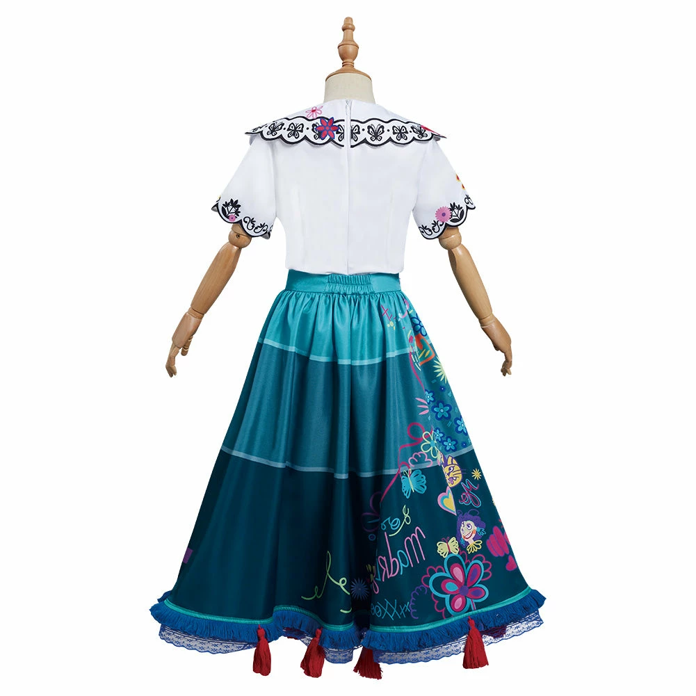 2021 Film Encanto Enfant Mirabel Robe Cosplay Costume 8 2021 Film Encanto Enfant Mirabel Robe Cosplay Costume – Image 6