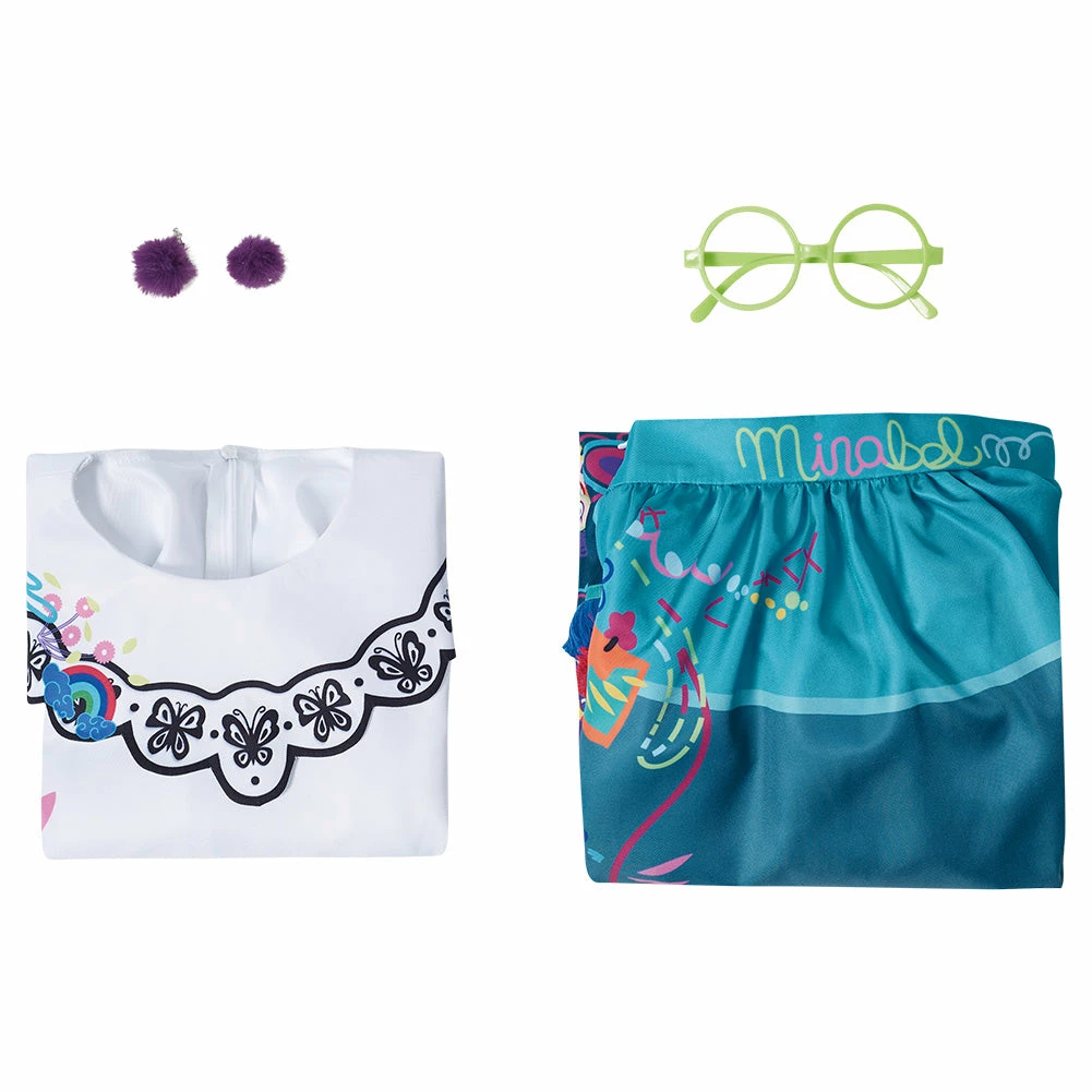 2021 Film Encanto Enfant Mirabel Robe Cosplay Costume 4 2021 Film Encanto Enfant Mirabel Robe Cosplay Costume – Image 2