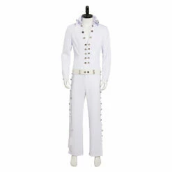 2022 Film Elvis Aron Presley Tenue Blanche Cosplay Costume -NEWCOSSKY Soldes 12003090 1