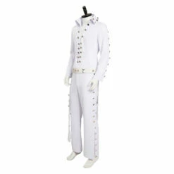 2022 Film Elvis Aron Presley Tenue Blanche Cosplay Costume -NEWCOSSKY Soldes 12003090 2