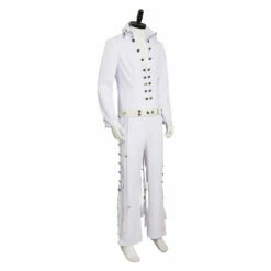 2022 Film Elvis Aron Presley Tenue Blanche Cosplay Costume -NEWCOSSKY Soldes 12003090 4