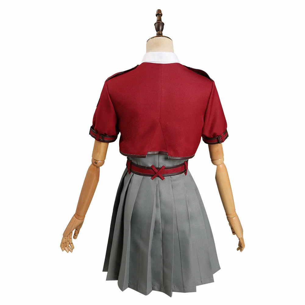 Lycoris Recoil Nishikigi Chisato JK Robe Rouge Uniforme Manches Courtes Cosplay Costume Ver.B 4 Lycoris Recoil Nishikigi Chisato JK Robe Rouge Uniforme Manches Courtes Cosplay Costume Ver.B – Image 2