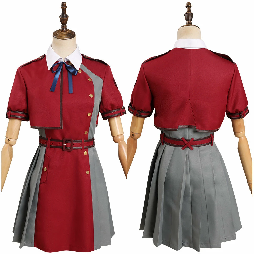 Lycoris Recoil Nishikigi Chisato JK Robe Rouge Uniforme Manches Courtes Cosplay Costume Ver.B 5 Lycoris Recoil Nishikigi Chisato JK Robe Rouge Uniforme Manches Courtes Cosplay Costume Ver.B – Image 3