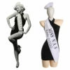 Blonde Marilyn Monroe Robe Noire Cosplay Costume Halloween Carnival -NEWCOSSKY Soldes 12003204 cosplaystyle2014