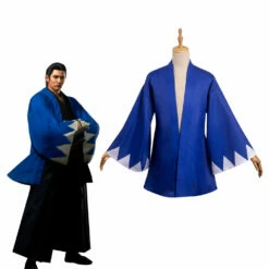 Adulte Like A Dragon: Ishin Sakamoto Ryoma Bleu Manteau Cosplay Costume