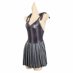 Adulte Wednesday Addams Wednesday Maillot De Bain Noir Cosplay Costume Carnaval -NEWCOSSKY Soldes 12003364 2