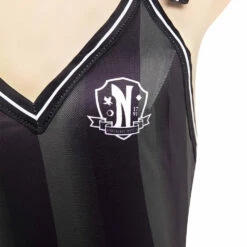 Adulte Wednesday Addams Wednesday Maillot De Bain Noir Cosplay Costume Carnaval -NEWCOSSKY Soldes 12003364 6