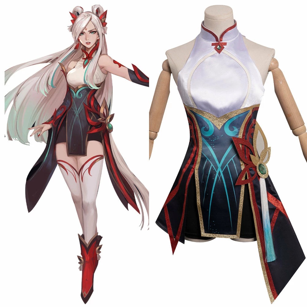 League Of Legends Irelia LOL Femme Uniform Cosplay Costume 3 League Of Legends Irelia LOL Femme Uniform Cosplay Costume