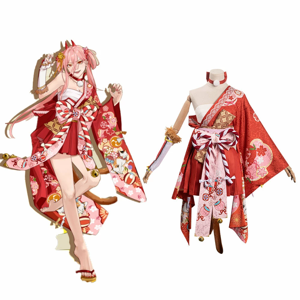 Chainsaw Man Hyakkiyakou‘s Nekomata Power Kinomo Design Original Cosplay Costume 3 Chainsaw Man Hyakkiyakou‘s Nekomata Power Kinomo Design Original Cosplay Costume