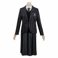 Enfant Wednesday Addams Mercredi Cosplay Costume Uniforme Ecole Carnaval 12 Enfant Wednesday Addams Mercredi Cosplay Costume Uniforme Ecole Carnaval -NEWCOSSKY Soldes 12005753 1