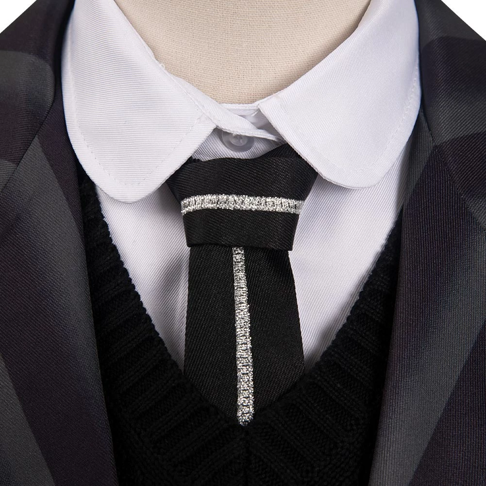 Enfant Wednesday Addams Mercredi Cosplay Costume Uniforme Ecole Carnaval 8 Enfant Wednesday Addams Mercredi Cosplay Costume Uniforme Ecole Carnaval – Image 6