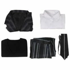 Enfant Wednesday Addams Mercredi Cosplay Costume Uniforme Ecole Carnaval 17 Enfant Wednesday Addams Mercredi Cosplay Costume Uniforme Ecole Carnaval -NEWCOSSKY Soldes 12005753 7