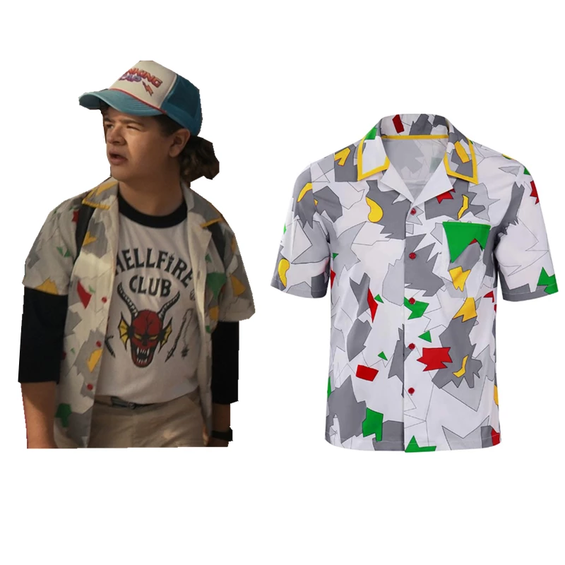 Stranger Things Dustin T-shirt Cosplay Costume 3 Stranger Things Dustin T-shirt Cosplay Costume