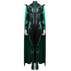 Film Thor: Ragnarok Hela Femme Vert Uniform Combinaison Cosplay Costume -NEWCOSSKY Soldes 15001694 1