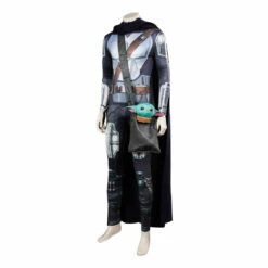 Adulte The Mandalorian 3 Combinaison Cape Sac Cosplay Costume Carnaval -NEWCOSSKY Soldes 15001724 2