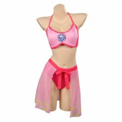 Film Super Mario Bros Princess Peach Maillot De Bain Cosplay Costume -NEWCOSSKY Soldes 15002594 1