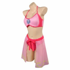 Film Super Mario Bros Princess Peach Maillot De Bain Cosplay Costume -NEWCOSSKY Soldes 15002594 2