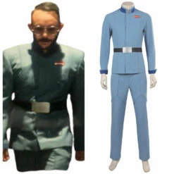 The Mandalorian 3 Dr. Pershing Bleu Ensemble Cosplay Costume