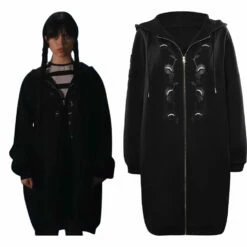 Adulte Wednesday Addams Wednesday Mercredi Manteau Cosplay Costume
