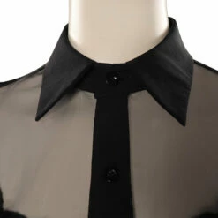 Adulte Wednesday Addams Wednesday Mercredi Boule Noir Robe Cosplay Costume Carnaval -NEWCOSSKY Soldes 15003586 5