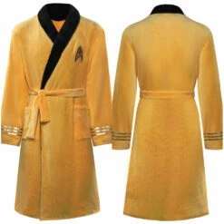 Star Trek Captain Pike Peignoir De Bain Jaune Cosplay Costume Carnaval