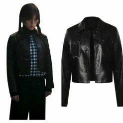 Adulte Wednesday Addams Mercredi Wednesday Veste Cosplay Costume