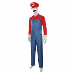 Film Adulte Super Mario Bros Mario Ensemble Cosplay Costume Carnaval -NEWCOSSKY Soldes 15003632 2