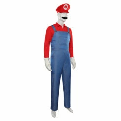Film Adulte Super Mario Bros Mario Ensemble Cosplay Costume Carnaval -NEWCOSSKY Soldes 15003632 4