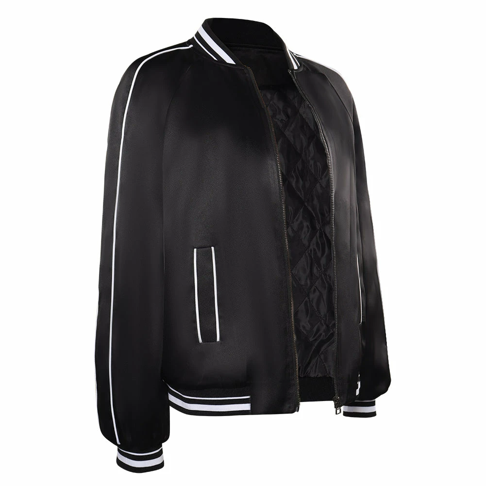 Adulte Wednesday Addams Wednesday Manteau De Baseball Cosplay Costume 8 Adulte Wednesday Addams Wednesday Manteau De Baseball Cosplay Costume – Image 6