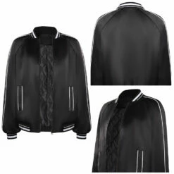 Adulte Wednesday Addams Wednesday Manteau De Baseball Cosplay Costume 13 Adulte Wednesday Addams Wednesday Manteau De Baseball Cosplay Costume -NEWCOSSKY Soldes 15003645 costumebuy2009